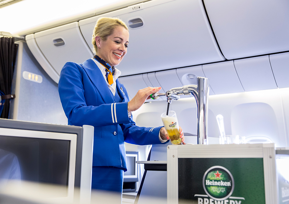 heineken klm beer on board