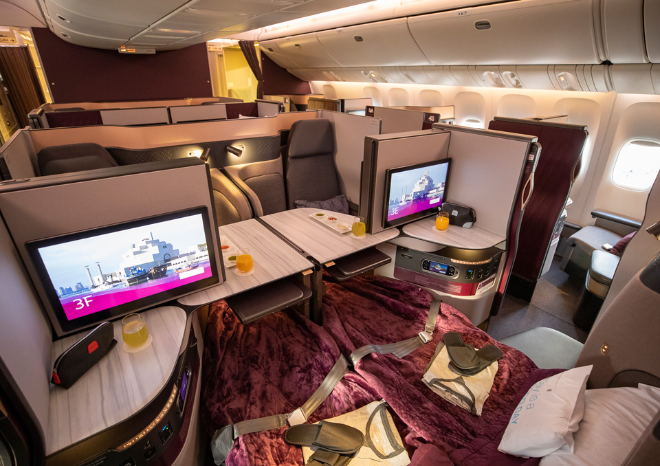 Qsuite on Qatar Airways