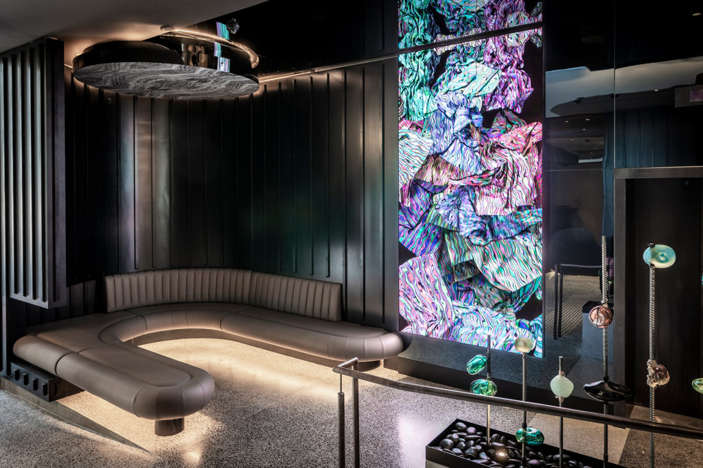 Digital art by Jennifer Steinkamp at QT, Auckland