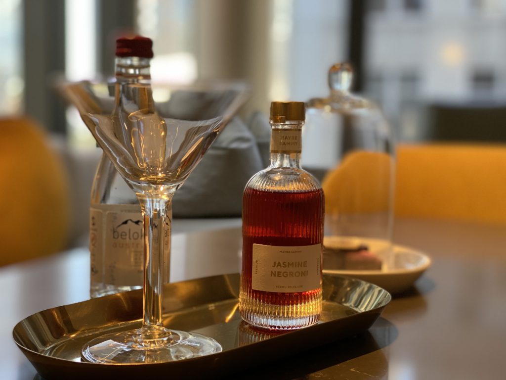 Cocktail serving at the apartment in A by Adina, Sydney