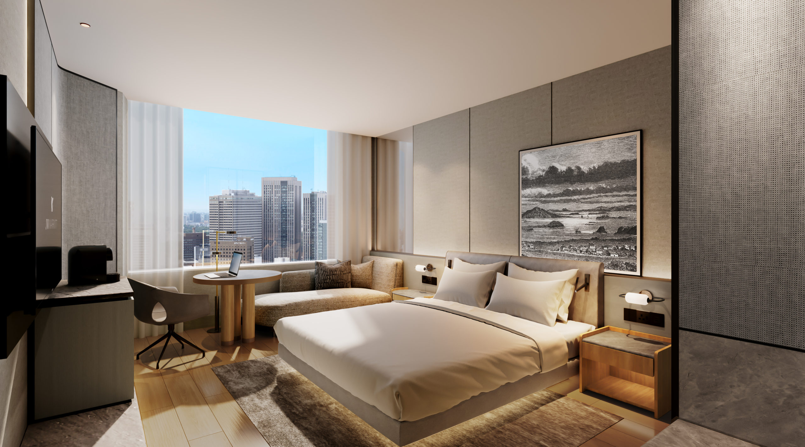 Harbour view king room at JW Marriott, Auckland