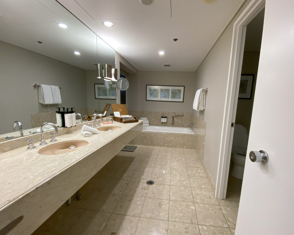 Junior Suite bathroom at Sofitel Brisbane Central