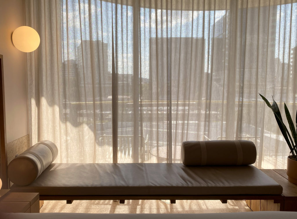In-room daybed at The Calile, Brisbane