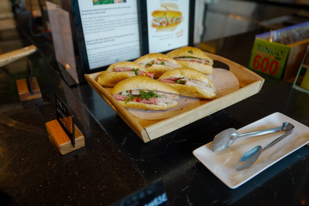 Bahn Mi on order at Mezz restaurant for breakfast.