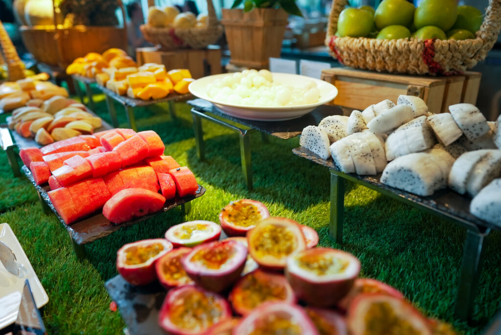 Delightful exotic fruits at Mezz restaurant