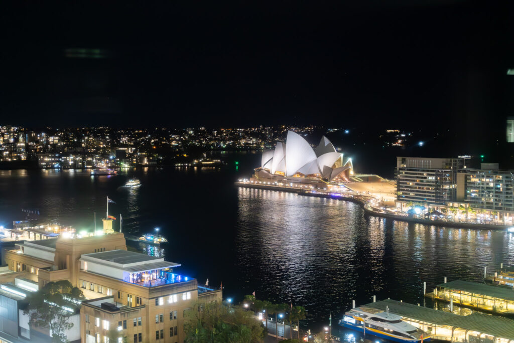 A view of the glittering Sydney Opera House at night. Photo: Harmeet Sehgal